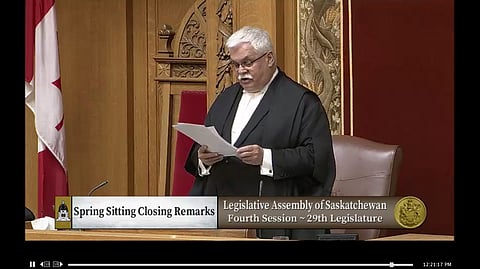 Speaker Randy Weekes (Biggar-Sask Valley) has been a Sask Party MLA since 1999 but lost a party nomination race last December 