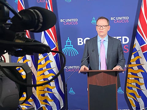 BC United leader Kevin Falcon said discussions are taking place in private with the Conservatives to see if they can beat the NDP through a merger. 