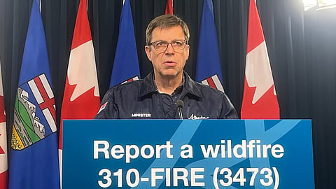 Todd Loewen said the Alberta government's wildfire response techniques have been effective this season. 