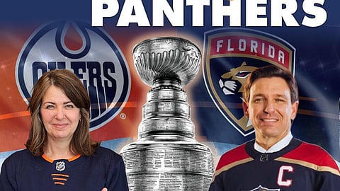 Danielle Smith made a bet against Ron DeSantis about the Stanley Cup. 