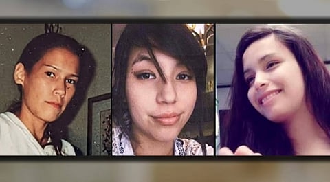 Left to right: Morgan Harris, Marcedes Myran and Rebecca Contois. (Submitted by Winnipeg Police Service and Darryl Contois)