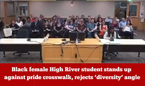 WATCH: Black female High River student stands up against pride crosswalk, rejects ‘diversity’ angle
