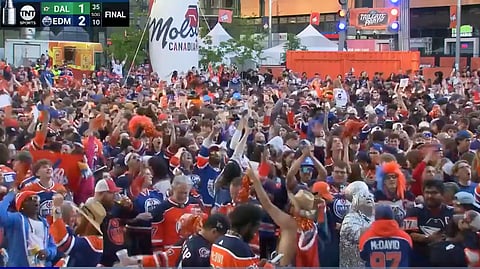 Edmonton fans go wild, as the Oilers head for the Stanley Cup this week. They defeated the Dallas Stars 2-1, last night. Writer Herb Pinder thinks Gary Bettman's NHL reforms may have had something to do with it.