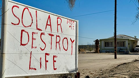 Erosion patterns caused by solar panels are raising alarm bells in the US over destroyed crop land.