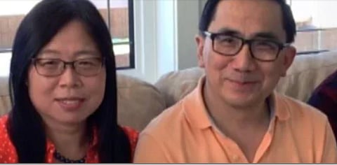 Paid by Canada, they worked for China... Xiangguo Qiu (left) and her husband Keding Cheng shipped data and lab samples from Winnipeg's National Microbiology Laboratory to China, and were later fired. 