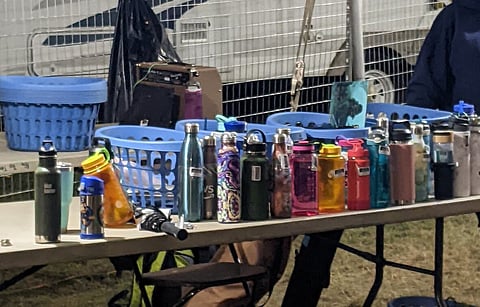 Check-in desk at Rock the Park 