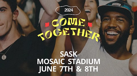 Come Together Saskatchewan is organized by Gospel Fire for All Nations, headed by Tyrelle Smith of Tisdale, Sask.