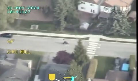 WATCH: BC RCMP chopper tracks down speeding motorcyclist