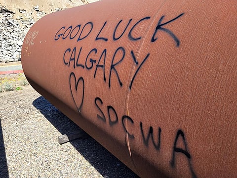 The City of Calgary thanked the San Diego County Water Authority for helping it source a piece of feeder main pipe. 