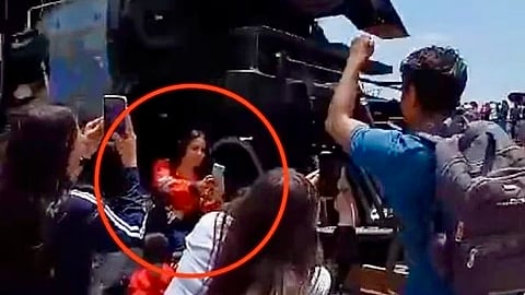 29-year old school teacher Dulce Alondra Seconds before she was struck by CP’s ceremonial Empress locomotive.