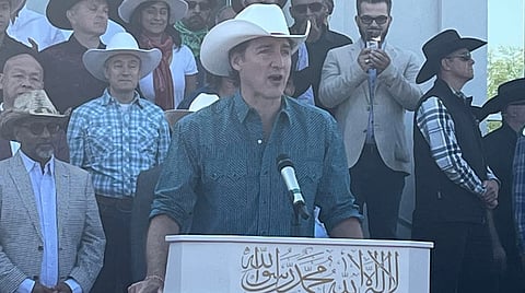 Trudeau at previous Stampede breakfast
