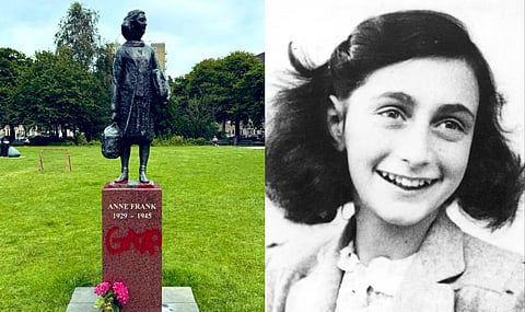 Gaza activists vandalize Anne Frank statue in Amsterdam