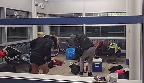 Scenes inside the Clareview Bus Station in Edmonton 