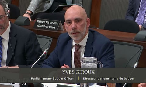 Budget Officer Yves Giroux testified at the Commons Government Operations Committee