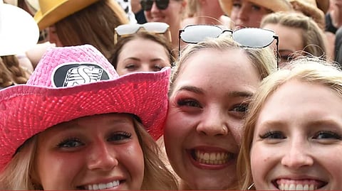 Partygoers at the Craven Country Thunder music festival