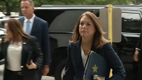 Secret Service Director KImberley Cheatle arrives at Oversight Committee hearing