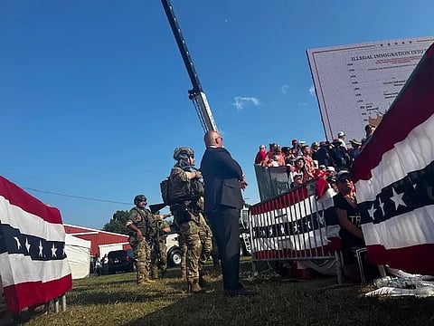 Back stage at Trump rally after shooting