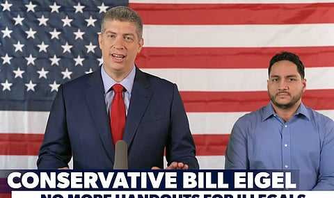 Bill Eigel said his latest television ad sends a message to illegal immigrants that the party is over. 