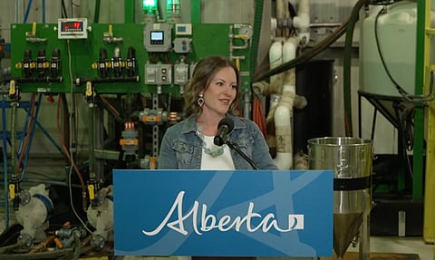 Alberta Environment and Protected Areas Minister Rebecca Schulz announced funding to help small and medium businesses reduce emissions and save money. 