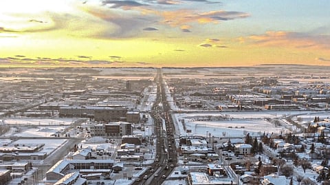 Grande Prairie, Alberta in winter