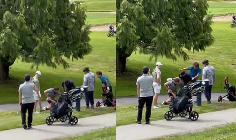 WATCH: Poor golf etiquette results in brawl at BC course