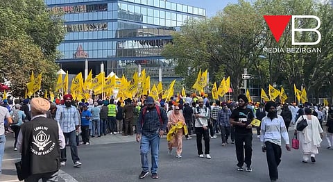 Khalistan supporters chanted "Kill India" outside of the Calgary Municipal Building. 