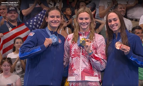 BREAKING: Summer McIntosh takes gold in 400-m Individual Medley Olympic swim competition 