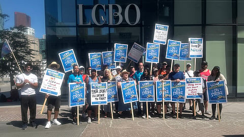 LCBO workers on strike in Toronto