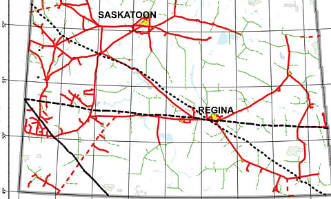 Saskatchewan natural gas transmission lines