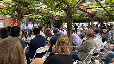 BC United said farmers and voters from across the Interior showed up to its event about agricultural job losses and supply chain disruptions. 