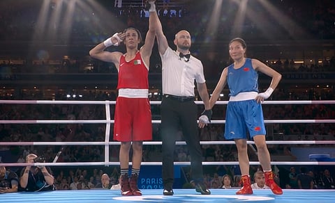  Imane Khelif winning the gold medal in the 66-kg women’s boxing at the Paris Olympics