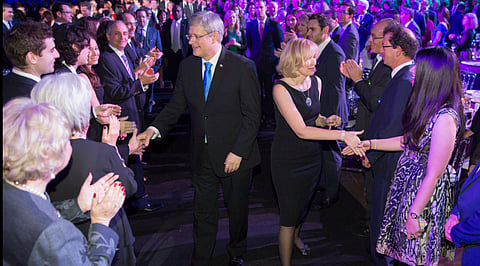 Harper at Negev Dinner in 2014