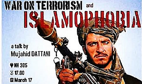 Ex-Canadian Human Rights commissioner Birju Dattani told investigators he had “no hand” in creating a poster advertising his 2014 lecture delivered under his alias Mujahid Dattani, in which he defined terrorism as a “well-calculated strategy.”