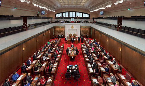 The Senate of Canada, shown here in its temporary location in Ottawa's   old central railway station while Centre Block is renovated, is often considered a bit-player in Canadian politics. However as columnist Josh Andrus says, it actually has a formidable record of obstructing Conservative legislation and needs to be reformed.