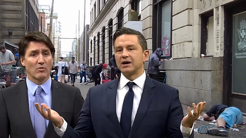 Justin Trudeau and Pierre Poilievre
