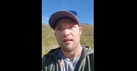 Tyler Johnson did a calm video after shooting himself in the leg after getting attacked by a bear in Alaska.  