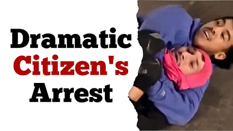 WATCH: Edmonton man puts crook in chokehold making citizens arrest