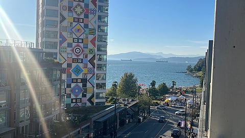 The view from a hotel room at the Best Western Plus Sands on Aug. 28, 2024 