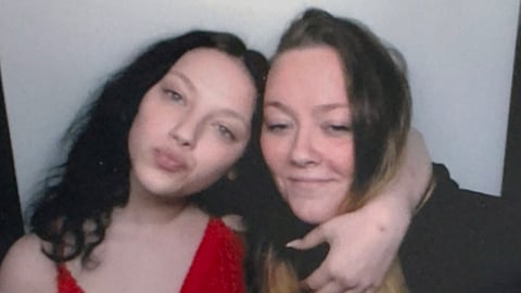 Brianna MacDonald, left, with her mother