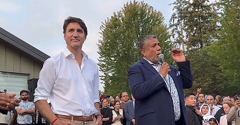 Liberal MP Sukhminder Singh Dhaliwa, Prime Minister Justin Trudeau