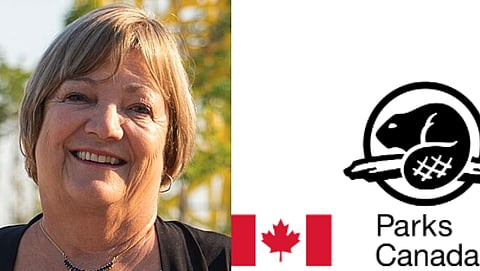 Sheila Copps and the Parks Canada logo