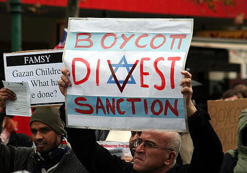 Israel - Boycott, Divestment, Sanction protest