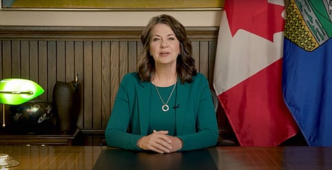 Danielle Smith outlined the Alberta government's plan to support schools amid the province's growing population. 