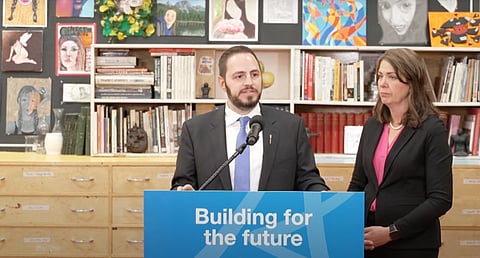 Alberta Premier Danielle Smith, Education Minister Demetrios Nicolaides, Infrastructure Minister Peter Guthrie, and education partners announced an initiative to address growing enrolment in kindergarten to Grade 12 schools.