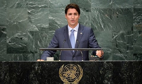 Prime Minister Justin Trudeau at UN General Assembly in New York