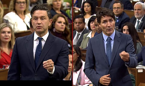 Opposition leader Pierre Poilievre, Prime Minister Justin Trudeau