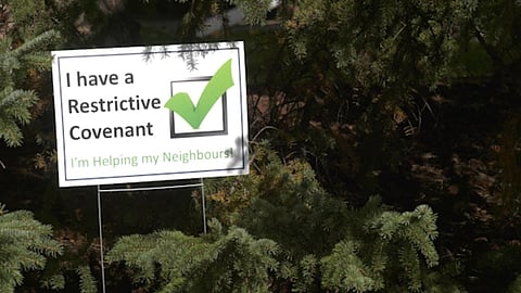 Restrictive covenant sign