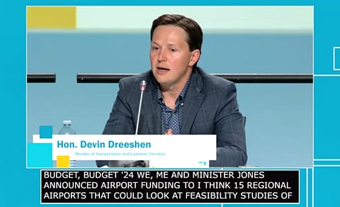 Devin Dreeshen said Budget 2024 saw the Alberta government put funding into regional airports. 