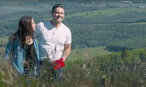Pierre Poilievre said it feels like home near the mountains where he grew up. 