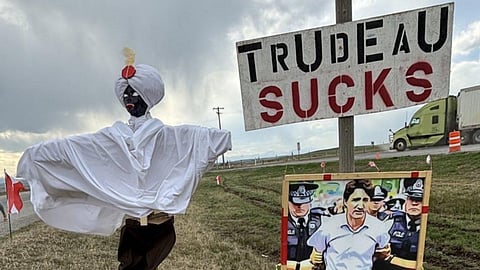 Anti-Justin Trudeau display 